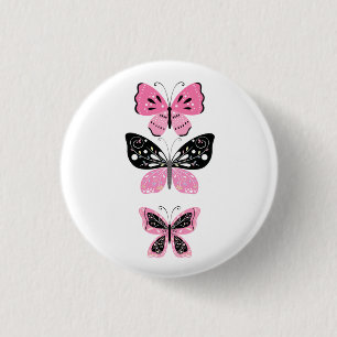 Badge Rond 2,50 Cm Jolis papillons