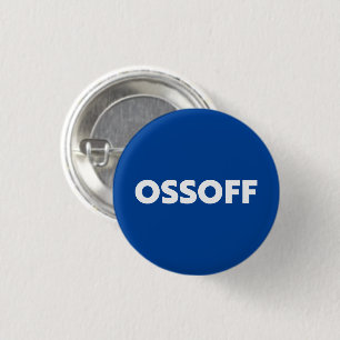 Badge Rond 2,50 Cm Jon Ossoff Géorgie Sénat deuxième tour bleu blanc