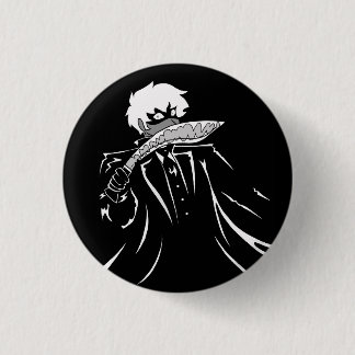 Badge Rond 2,50 Cm Jonathan Harker le bouton de cristaux Kukri