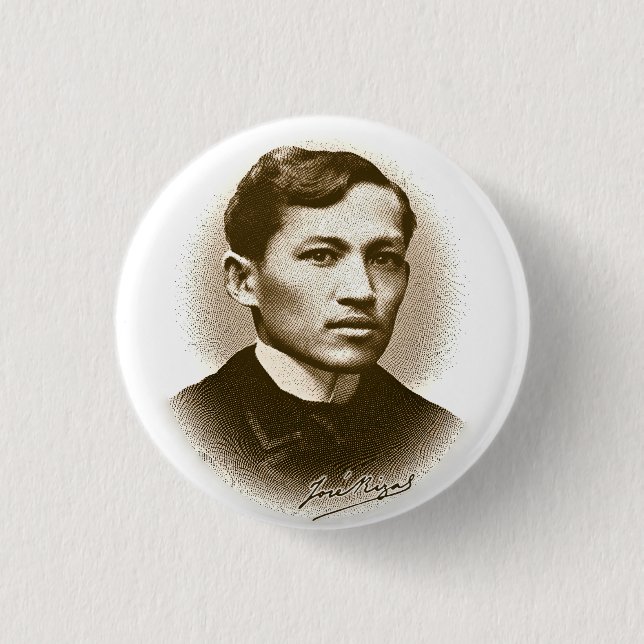 Badge Rond 2,50 Cm Jose Rizal (copie de sépia) (Devant)