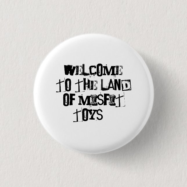 Badge Rond 2,50 Cm Jouets de vêtement manqué (Devant)
