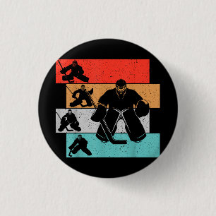 Badge Rond 2,50 Cm Joueur de hockey sur glace