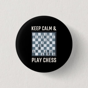 Badge Rond 2,50 Cm Joueur d'échecs