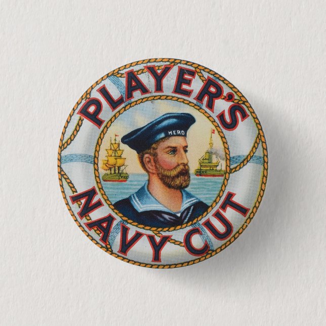 Badge Rond 2,50 Cm Joueurs Marine Cut (Devant)