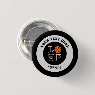 Badge Rond 2,50 Cm Joueuse de basketball, Fille basketteuse Anniversa