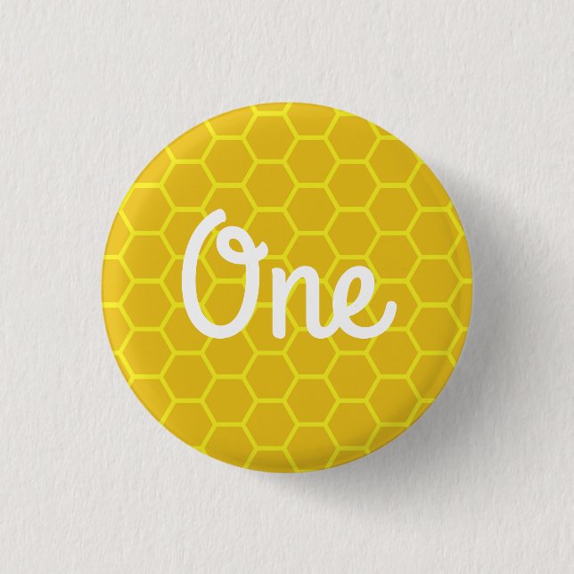 Badge Rond 2,50 Cm Jour de l'abeille 1er Anniversaire Bouton (Devant)
