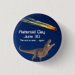 Badge Rond 2,50 Cm Jour des Astéroïdes 30 juin
