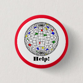 Badge Rond 2,50 Cm Jour des terres, filaire, personnalisation