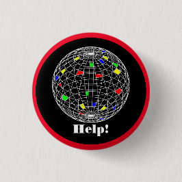 Badge Rond 2,50 Cm Jour des terres, filaire, personnalisation