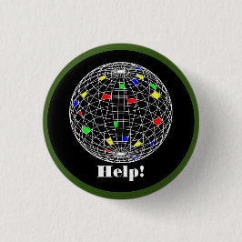 Badge Rond 2,50 Cm Jour des terres, filaire, personnalisation
