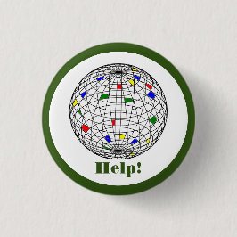 Badge Rond 2,50 Cm Jour des terres, filaire, personnalisation