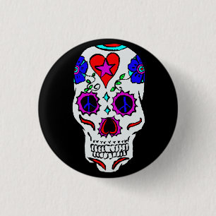 Badge Rond 2,50 Cm Jour Du Crâne Mort