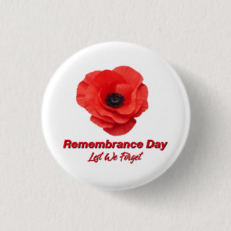 Badge Rond 2,50 Cm Jour du Souvenir. Jour des anciens combattants