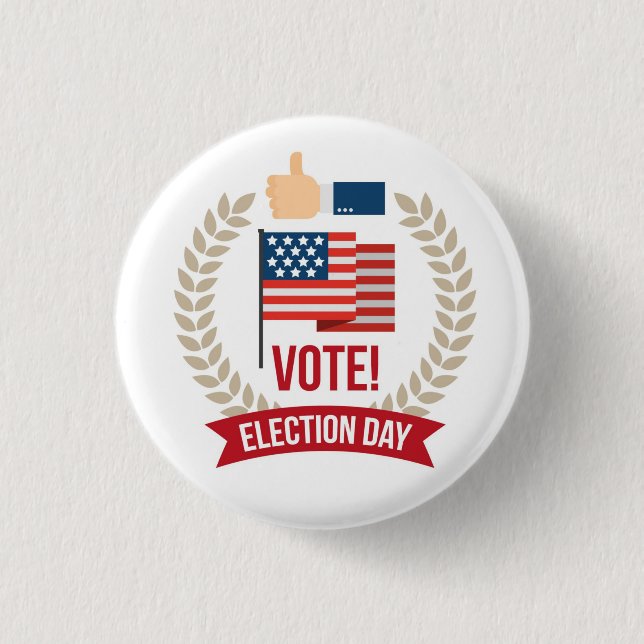 Badge Rond 2,50 Cm Jour du vote (Devant)