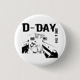 Badge Rond 2,50 Cm JOUR J 6 juin 1944