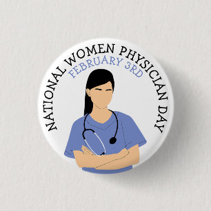 Badge Rond 2,50 Cm Journée nationale des femmes médecins le 3 février