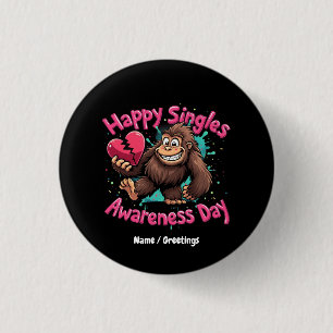 Badge Rond 2,50 Cm Joyeuse Fête des Célibataires Célébrez l'Amour