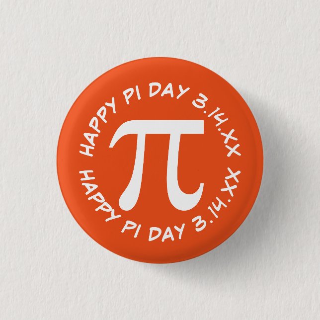 Badge Rond 2,50 Cm Joyeuse Journée Pi (Devant)