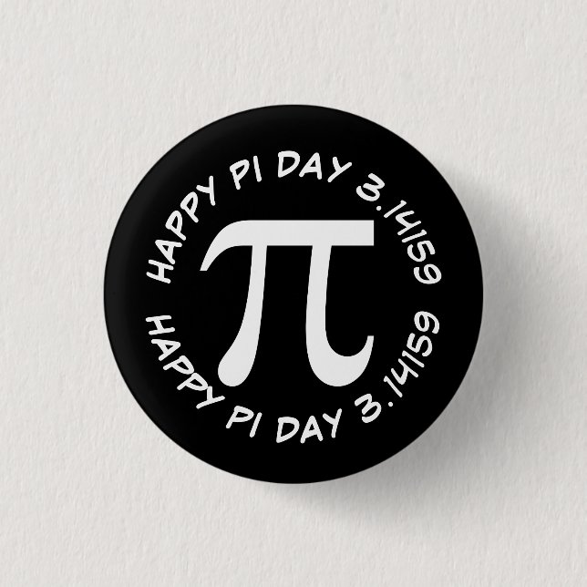 Badge Rond 2,50 Cm Joyeuse Journée Pi (Devant)