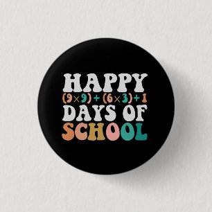 Badge Rond 2,50 Cm Joyeux 100e Jours De L'École Drôle Maître Math Cad