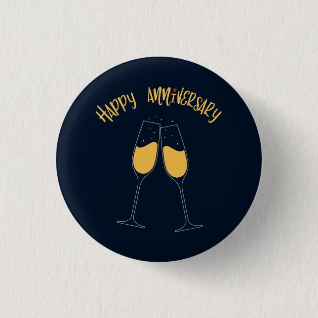 Badge Rond 2,50 Cm Joyeux anniversaire (Devant)