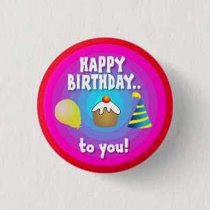 Badge Rond 2,50 Cm Joyeux Anniversaire Pour Vous Cercle Design-47555