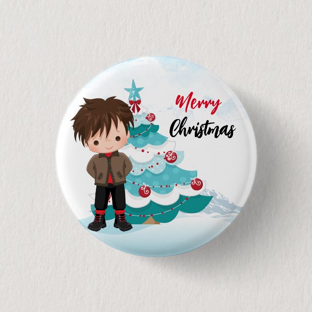 Badge Rond 2,50 Cm Joyeux Noël (Devant)