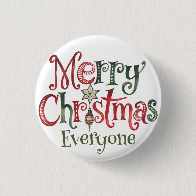 Badge Rond 2,50 Cm Joyeux Noël à tous (Devant)