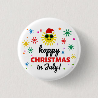 Badge Rond 2,50 Cm Joyeux Noël en juillet