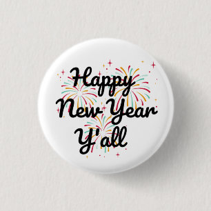 Badge Rond 2,50 Cm Joyeux Nouvel An Y'all