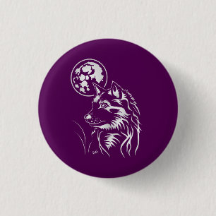 Badge Rond 2,50 Cm junger träumender Wolf