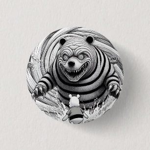 Badge Rond 2,50 Cm Junji Ito Winnie l'Ourson 1