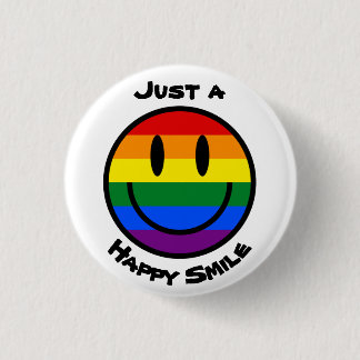 Badge Rond 2,50 Cm Juste un joyeux sourire arc-en-ciel