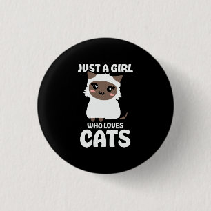 Badge Rond 2,50 Cm Juste Une Fille Qui Aime Le Chat