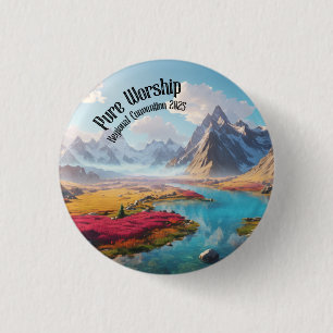 Badge Rond 2,50 Cm JW 2025 Pure Worship Convention régionale Pin