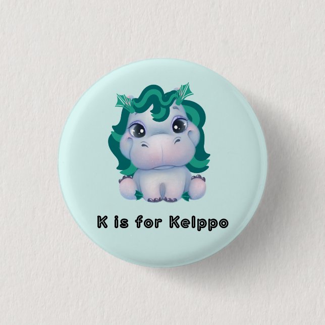 Badge Rond 2,50 Cm K est pour Kelppo (Devant)