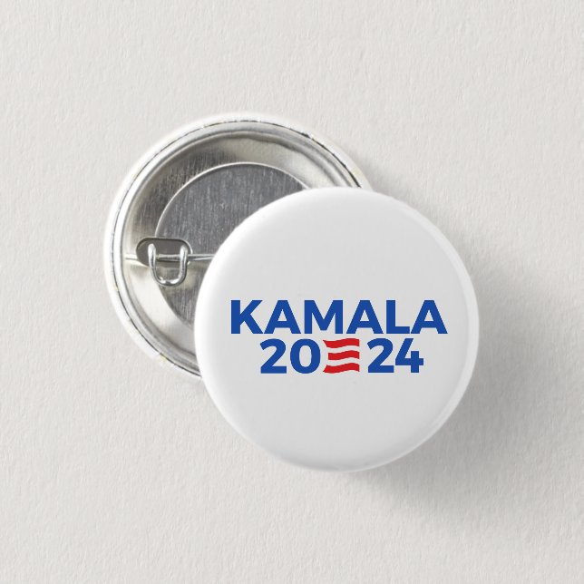 Badge Rond 2,50 Cm Kamala 2024 (Devant & derrière)