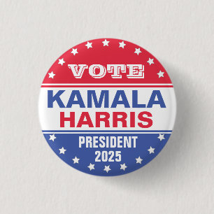 Badge Rond 2,50 Cm Kamala Harris Modèle des élections