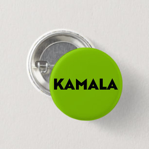 Badge Rond 2,50 Cm kamala moderne audacieuse typographie noir vert br