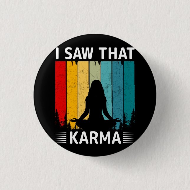 Badge Rond 2,50 Cm Karma Saw (Devant)