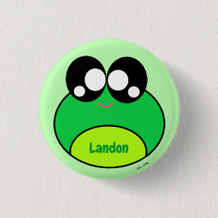 Badge Rond 2,50 Cm Kawaii Green Frog Cute
