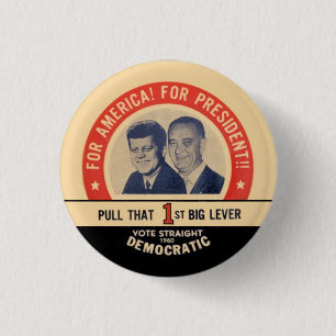 Badge Rond 2,50 Cm Kennedy/Johnson
