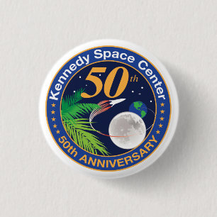Badge Rond 2,50 Cm Kennedy Space Center (50e anniversaire)
