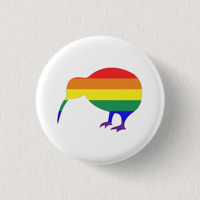 Badge Rond 2,50 Cm Kiwi Pride de Nouvelle-Zélande (Devant)