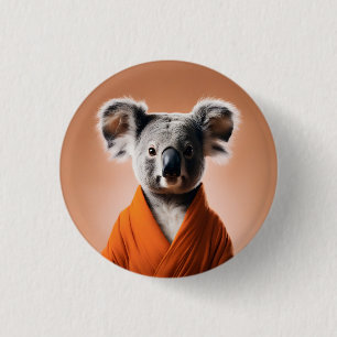 Badge Rond 2,50 Cm Koala bouddhiste