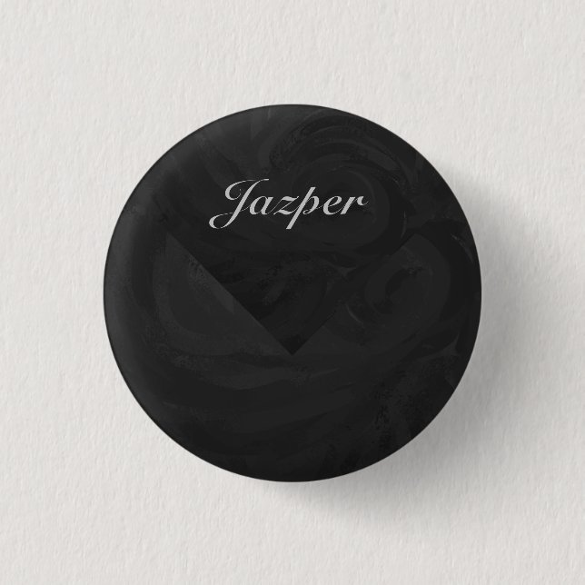 Badge Rond 2,50 Cm Kohl Black Monogramme personnalisé (Devant)