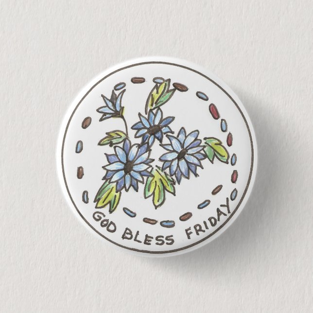 Badge Rond 2,50 Cm Korenbloem (Devant)