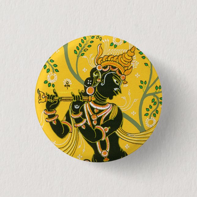 Badge Rond 2,50 Cm Krishna (Devant)