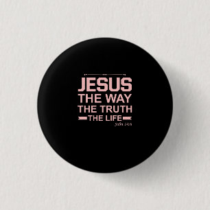 Badge Rond 2,50 Cm La Bible chrétienne Verse Jésus Vérité Vérit