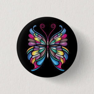 Badge Rond 2,50 Cm la conception papillon